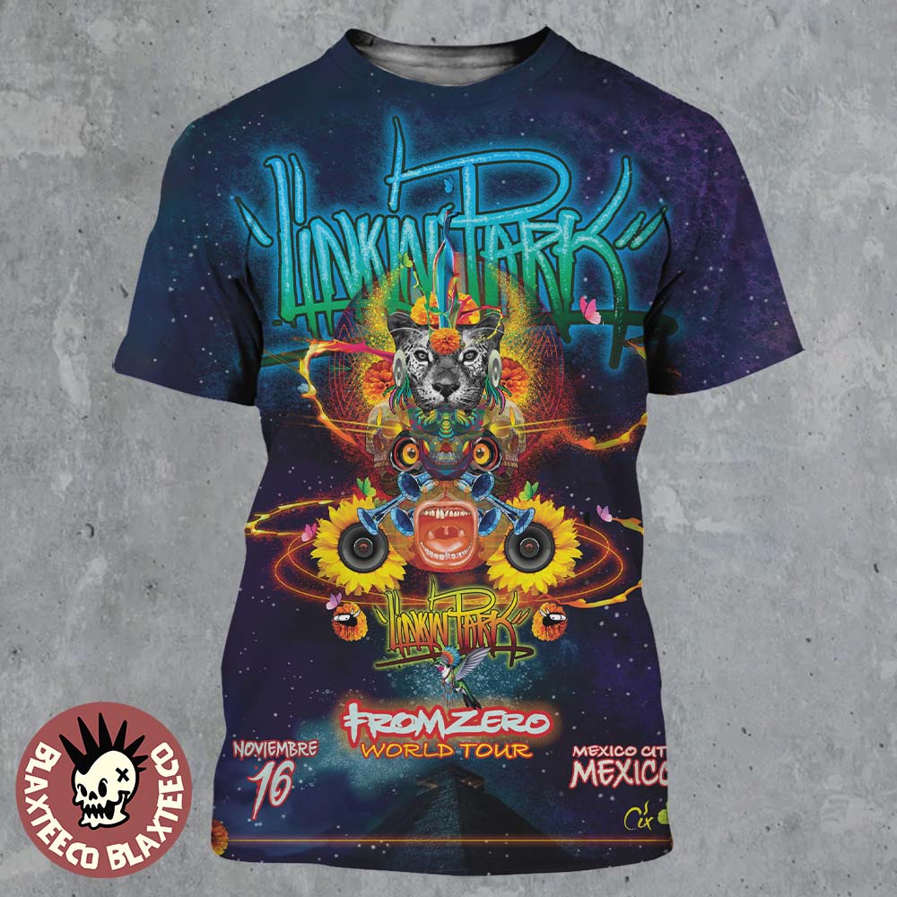 Linkin Park From Zero World Tour 2025 Mexico City Mexico Poster On November 16 2025 All Over Print Shirt Linkin Park From Zero World Tour 2025 Mexico City Mexico Poster On November 16 2025 All Over Print Shirt