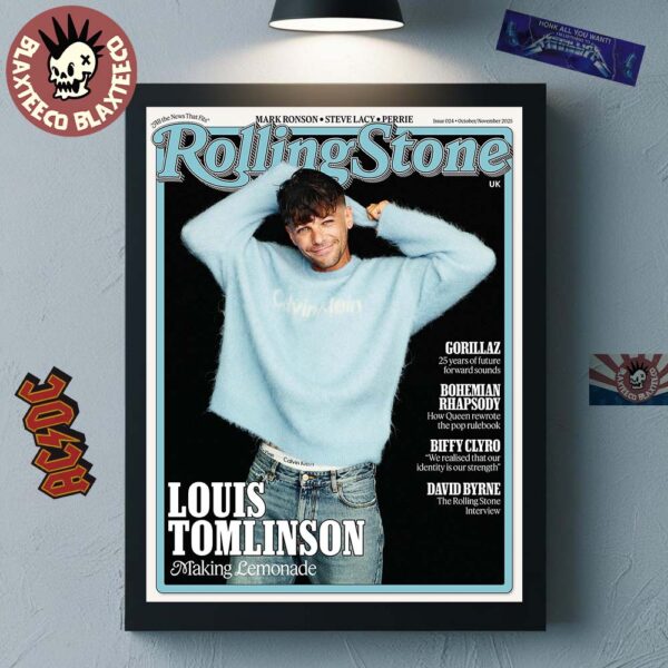 Louis Tomlinson Graces The Cover Of Rolling Stone UK Magazine Louis Tomlinson Making Lemonade Issue 024 October November 2025 Home Decor Poster Canvas