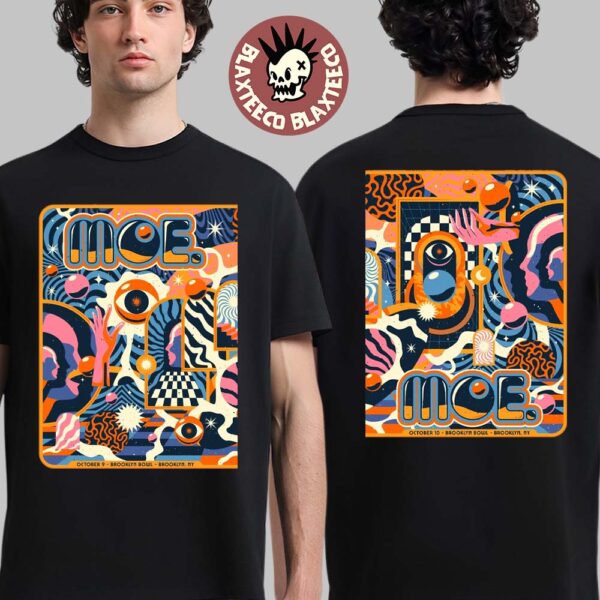 MOE Brooklyn New York 2025 Night 1 And 2 Combined Venue Poster At Brooklyn Bowl On October 9 And 10 2025 Two Sided T-Shirt