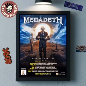 Megadeth This Was Our Life 2026 Tour Schedule Dates Home Decor Poster Canvas