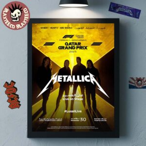 Metallica Live On Stage Formula 1 Qatar Grand Prix 2025 Home Decor Poster Canvas