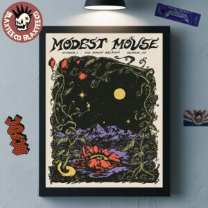 Modest Mouse Denver Colorado 2025 Concert Poster At The Mission Ballroom On October 1 2025 Home Decor Poster Canvas
