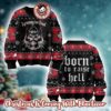 Motorhead Band Logo Pattern Knitted Grey Ugly Christmas Sweater