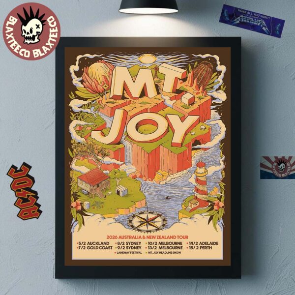 Mt Joy 2026 Australia And New Zealand Tour Schedule Dates Home Decor Poster Canvas