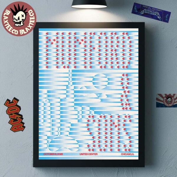 Mumford And Sons Chicago Illinois 2025 Event Poster At United Center On October 8 2025 Home Decor Poster Canvas