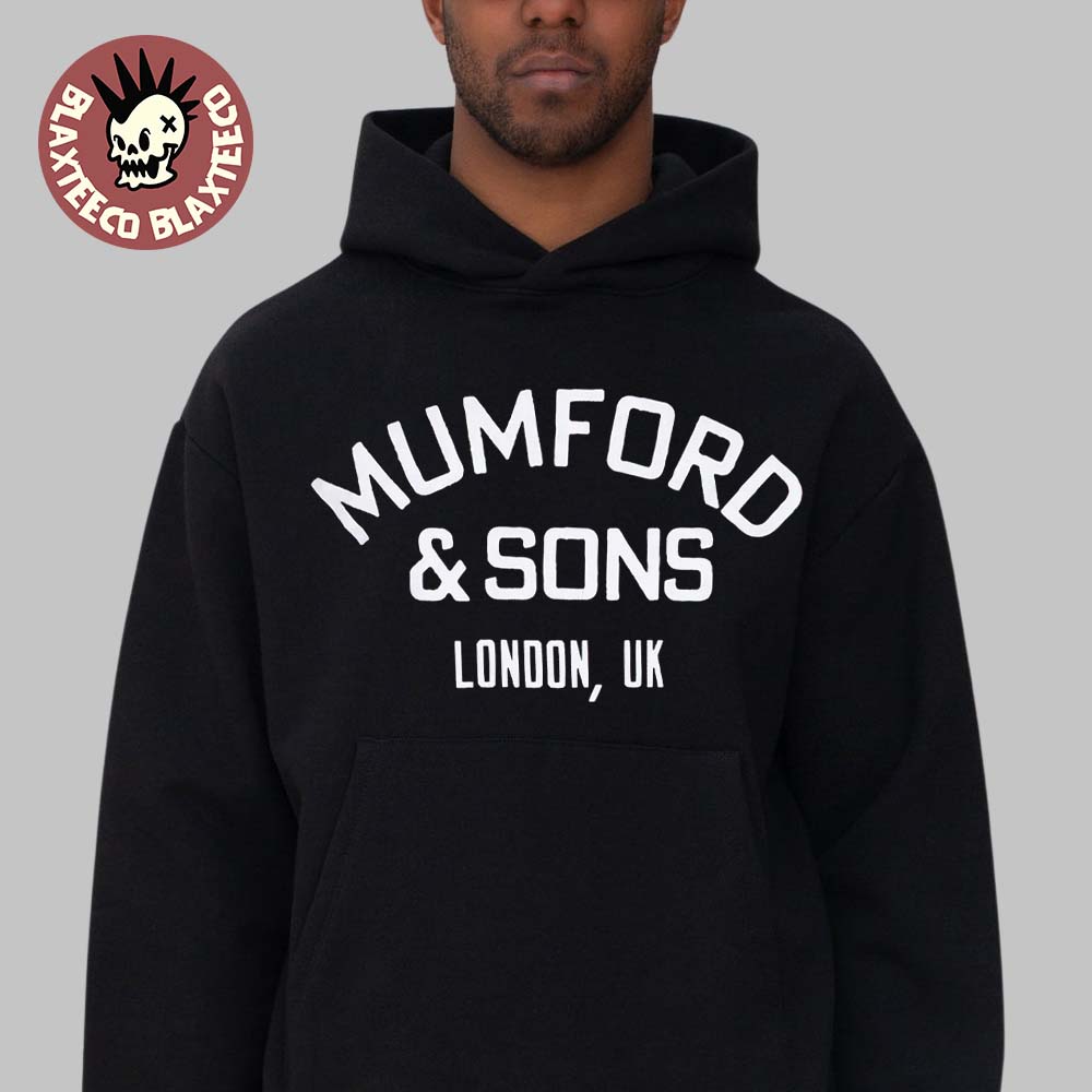 Mumford And Sons Rushmere North America Tour 2025 Black Vintage Logo Hoodie