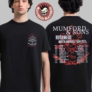 Mumford And Sons Rushmere North America Tour 2025 Floral Two Sided T-Shirt