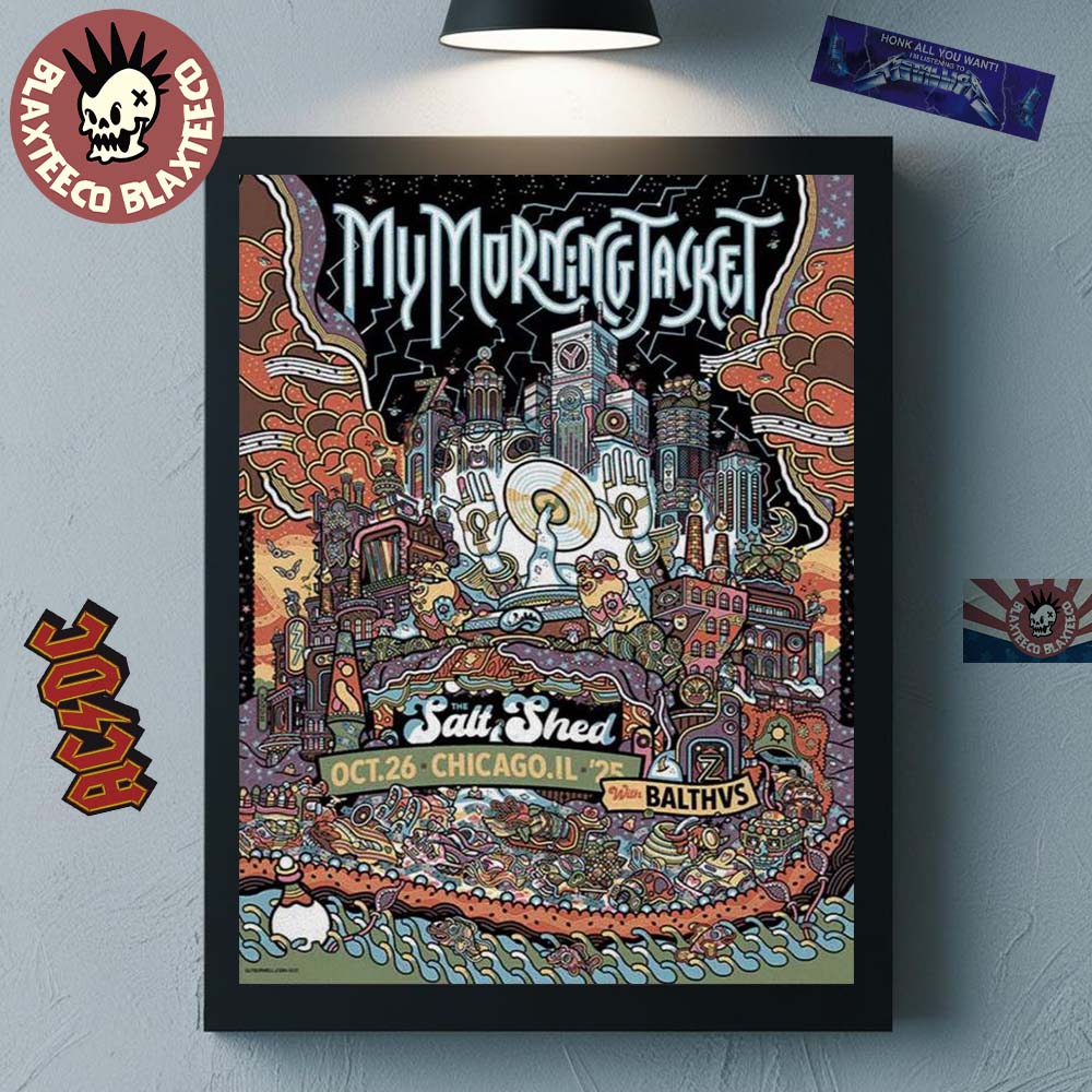 My Morning Jacket Chicago Illinois 2025 Event Poster At The Salt Shed On October 26 2025 Home Decor Poster Canvas My Morning Jacket Chicago Illinois 2025 Event Poster At The Salt Shed On October 26 2025 Home Decor Poster Canvas