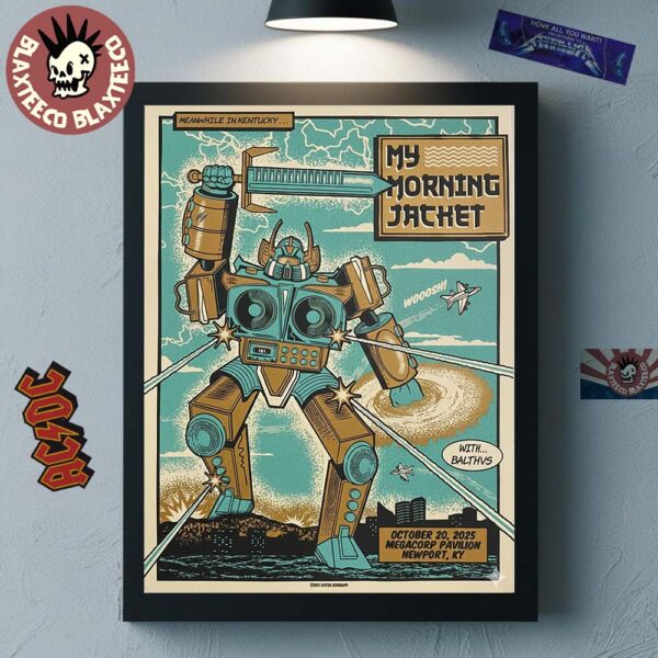 My Morning Jacket Newport Kentucky 2025 At Megacorp Pavilion On October 20 2025 The Mecha Anime Art Home Decor Poster Canvas