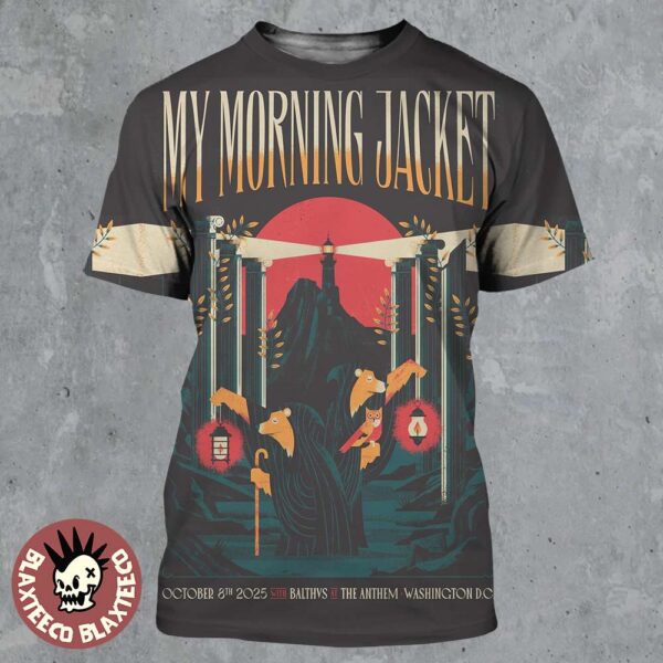 My Morning Jacket Washington DC 2025 Event Poster At The Anthem On October 8 2025 All Over Print Shirt