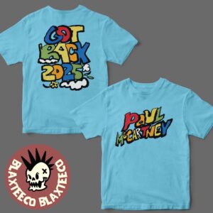 Paul McCartney Got Back Tour 2025 Merch Text Graphic For Kids T-Shirt