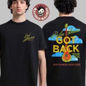 Paul McCartney Palm Desert California 2025 Venue Tee At Acrisure Arena On September 29 2025 Got Back Tour 25 Guitar Black T-Shirt
