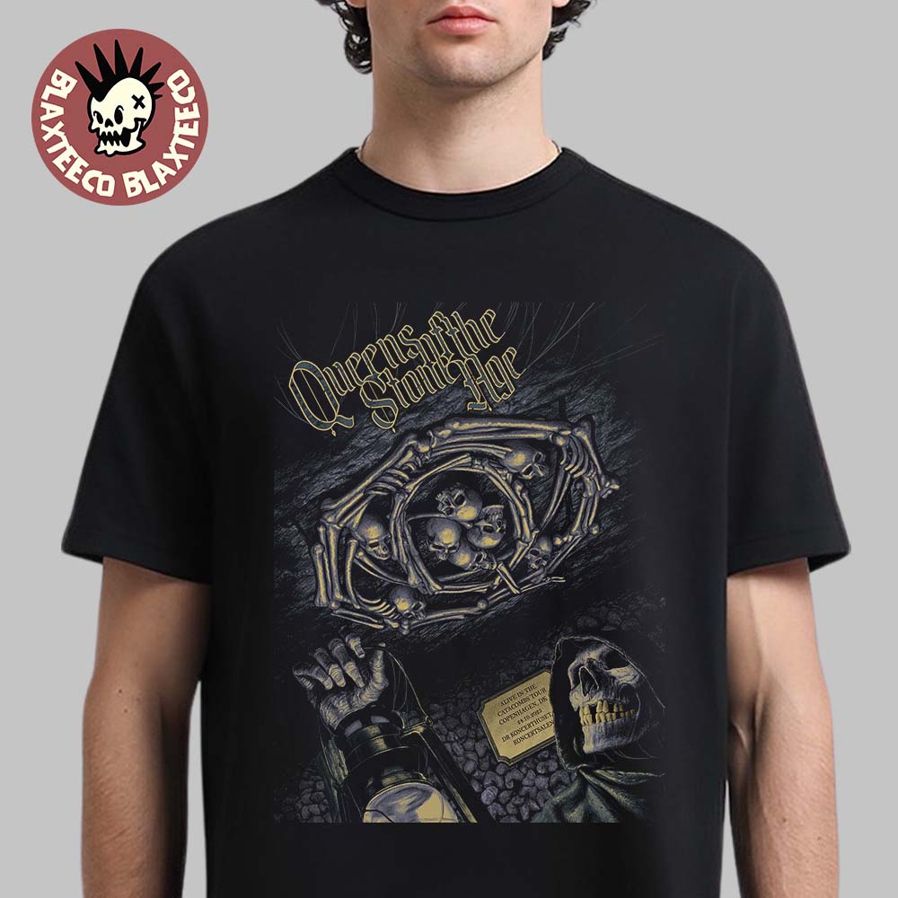 Queens Of The Stone Age Copenhagen Denmark 2025 Event Poster At DR Koncerthuset Koncertsalen On October 24 2025 T-Shirt Queens Of The Stone Age Copenhagen Denmark 2025 Event Poster At DR Koncerthuset Koncertsalen On October 24 2025 T-Shirt