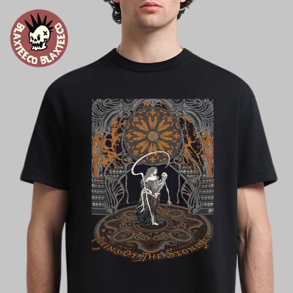 Queens Of The Stone Age Paris France 2025 Poster At Le Grand Rex On October 20 2025 T-Shirt