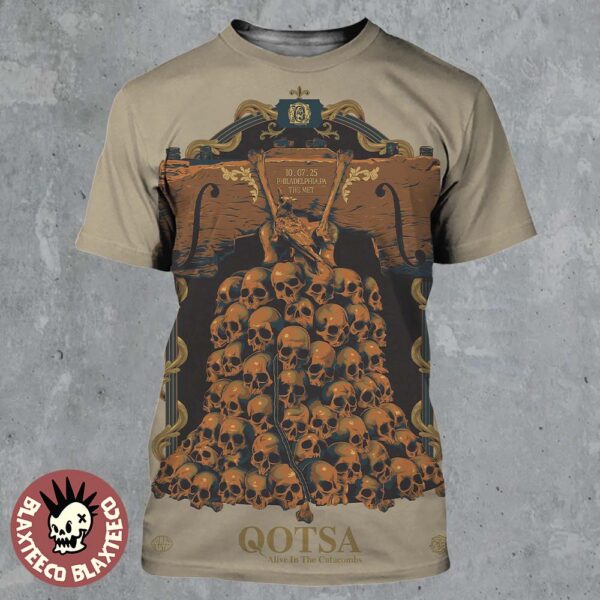 Queens Of The Stone Age Philadelphia PA 2025 Venue Poster At The Met On October 7 2025 All Over Print Shirt