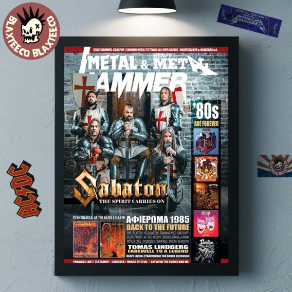 Sabaton On The Cover Of Metal Hammer Greece October Issue 2025 The Spirit Carries On Home Decor Poster Canvas