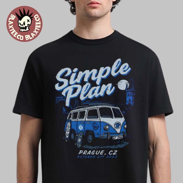 Simple Plan Prague Czechia 2025 Event Tee At Sportovni Hala Fortuna On October 2 2025 Unisex T-Shirt