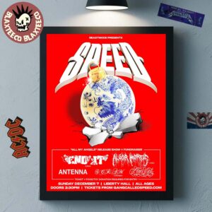 Speed All My Angels Release Show 2025 Sydney Xmas Show On December 7 2025 At Liberty Hall Home Decor Poster Canvas