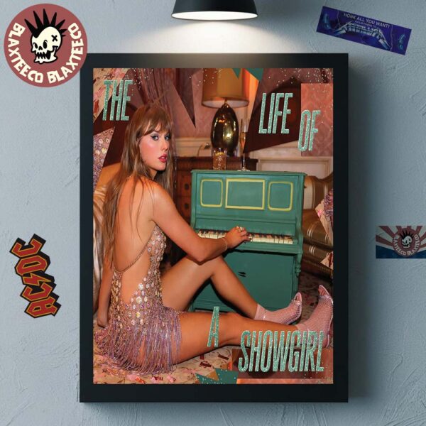 Taylor Swift The Life Of A Showgirl Acoustic Version With Opalite And Ruin The Friendship Cover Art Poster Canvas For Home Decor