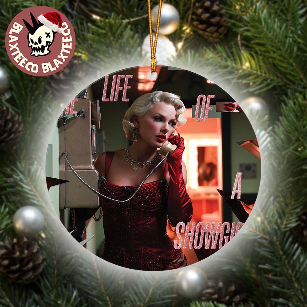 Taylor Swift The Life Of A Showgirl Dressing Room Rehearsal Version Cover Art Xmas Decorations Gift For Fans Ceramic Ornament 2025