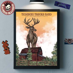 Tedeschi Trucks Band Franklin Tennessee 2025 Venue Poster At FirstBank Amphitheater On October 15 2025 Home Decor Poster Canvas