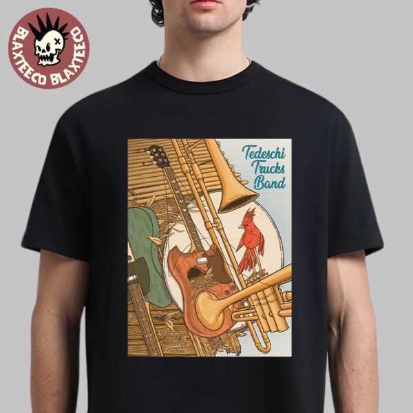 Tedeschi Trucks Band Raleigh North Carolina 2025 Event Poster At Red Hat Amphitheater On October 17 2025 T-Shirt