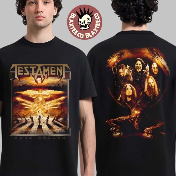 Testament Para Bellum Album Merch Album Cover With Band Graphic Two Sided T-Shirt