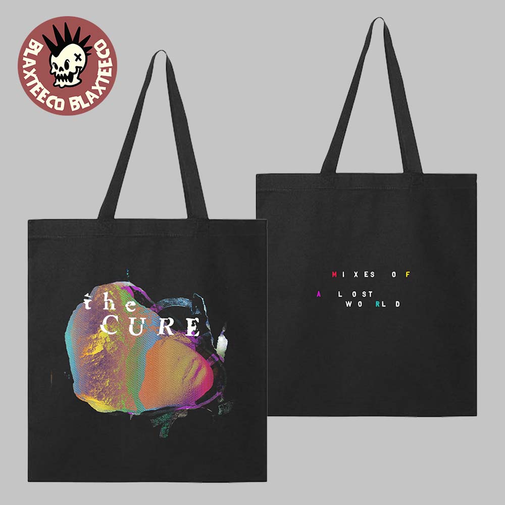 The Cure Mixes Of A Lost World Merch Black Tote Bag The Cure Mixes Of A Lost World Merch Black Tote Bag