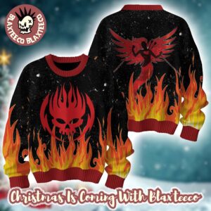 The Offspring Logo Angle On Fire Ugly Christmas Sweater Gift For Fans 2025