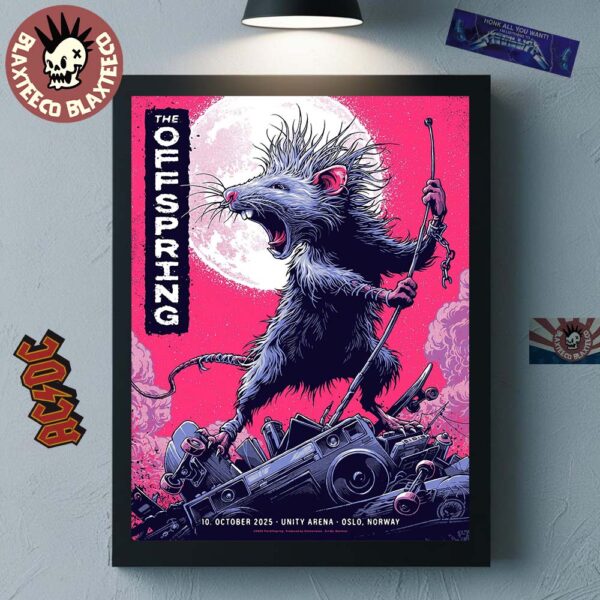 The Offspring Oslo Norway 2025 Concert Poster At Unity Arena On October 10 2025 Home Decor Poster Canvas