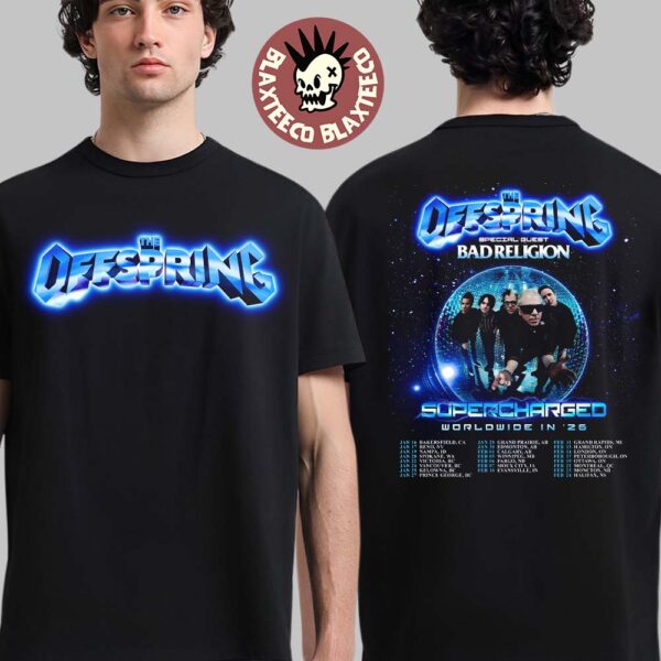 The Offspring Supercharged Worldwide In 2026 North America City Dates Two Sided T-Shirt