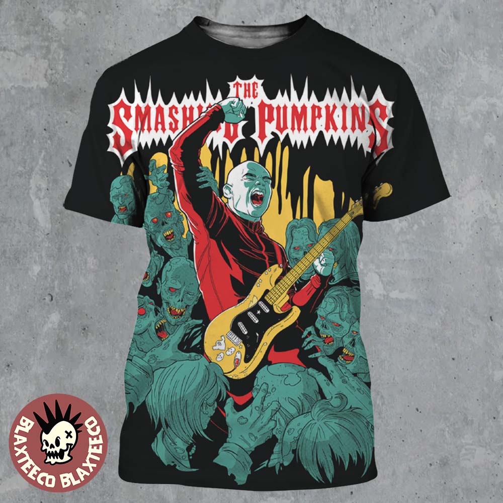 The Smashing Pumpkins Halloween 2025 Zombie Poster All Over Print Shirt The Smashing Pumpkins Halloween 2025 Zombie Poster All Over Print Shirt
