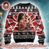 Van Halen 1984 Baby Angel Album Cover Art With Signature Guitar Pattern Knitted Ugly Christmas Sweater