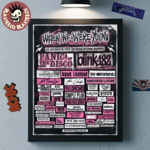 When We Were Young 2025 Festival Day 1 Lineup In Las Vegas NV At Las Vegas Festival Grounds On October 18 2025 Home Decor Poster Canvas