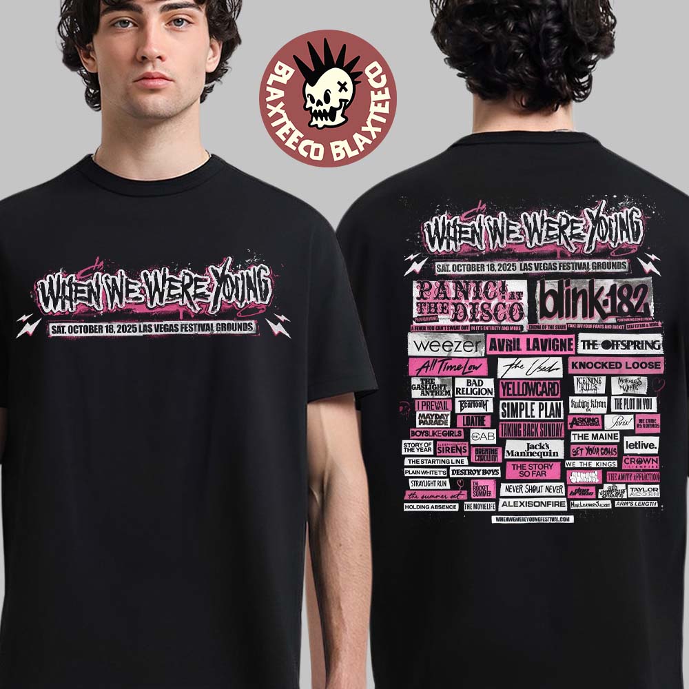 When We Were Young 2025 Festival Day 1 Lineup In Las Vegas NV At Las Vegas Festival Grounds On October 18 2025 Two Sided T-Shirt