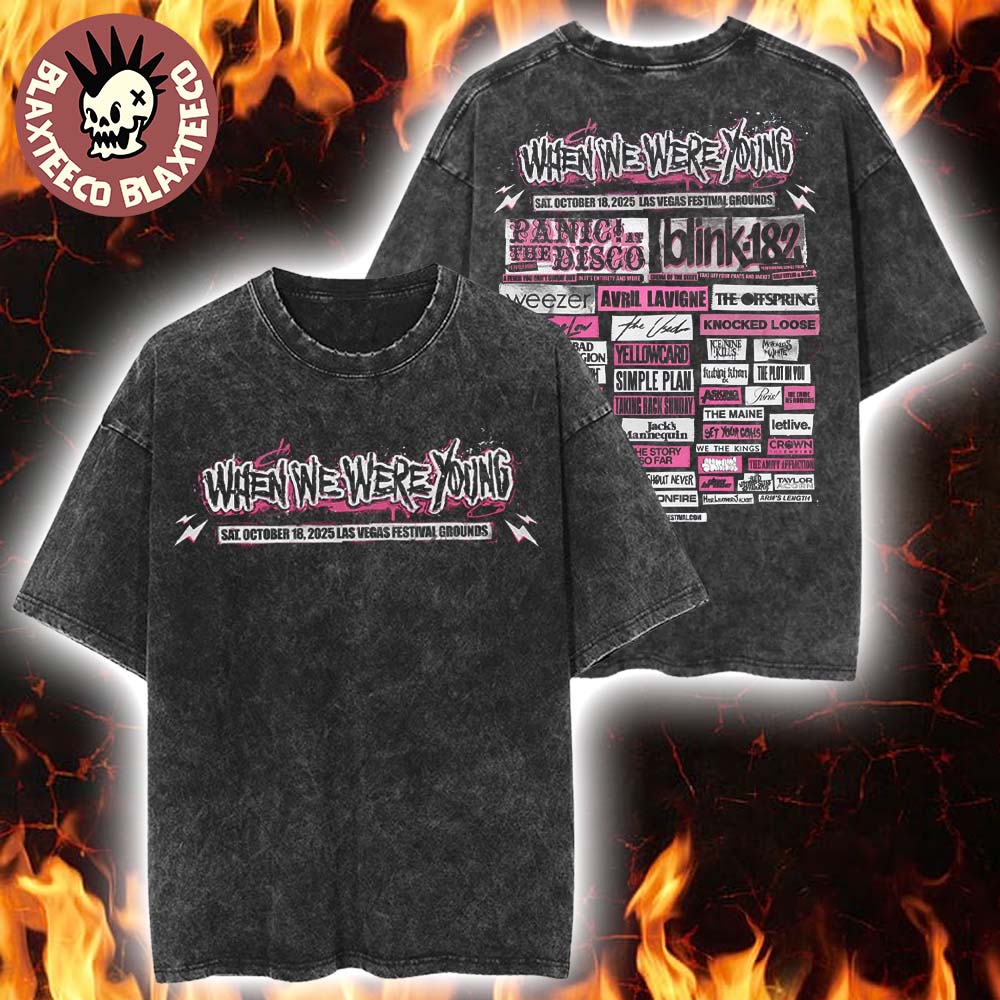 When We Were Young 2025 Festival Day 1 Lineup In Las Vegas NV At Las Vegas Festival Grounds On October 18 2025 Vintage Washed T-Shirt