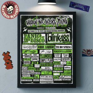 When We Were Young 2025 Festival Day 2 Presented By 7 Eleven Lineup In Las Vegas NV At Las Vegas Festival Grounds On October 19 2025 Home Decor Poster Canvas