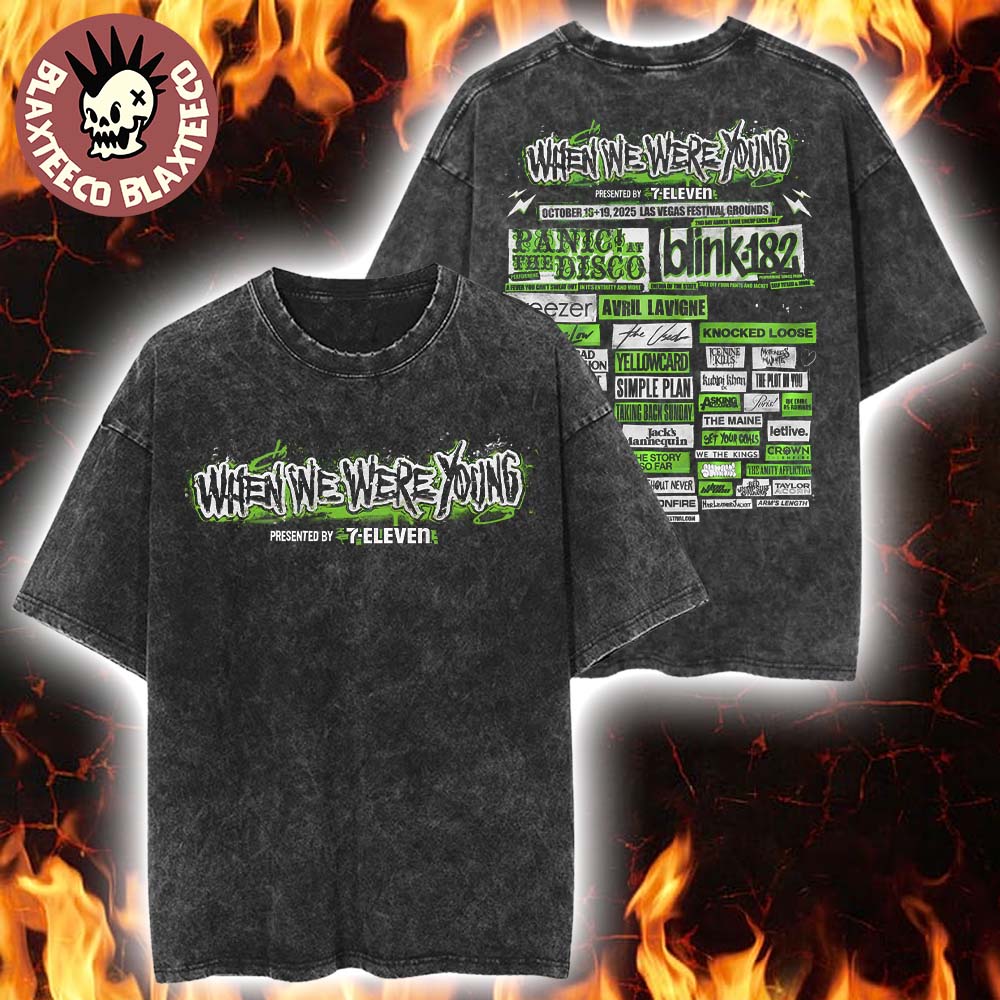 When We Were Young 2025 Festival Day 2 Presented By 7 Eleven Lineup In Las Vegas NV At Las Vegas Festival Grounds On October 19 2025 Vintage Washed T-Shirt