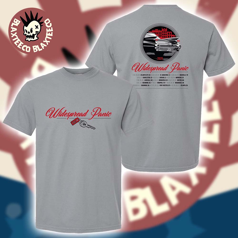 Widespread Panic 2025 North American Tour Merch Tee The Car Key Art Two Sided T-Shirt Widespread Panic 2025 North American Tour Merch Tee The Car Key Art Two Sided T-Shirt