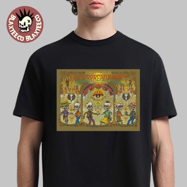 Widespread Panic Milwaukee Wisconsin 2025 Event Poster At Riverside Theater On October 24 25 26 2025 The Skeletons Art T-Shirt