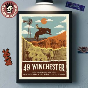 49 Winchester Fort Worth Texas 2025 Event Poster At Billy Bob’s Texas On November 21 2025 Home Decor Poster Canvas