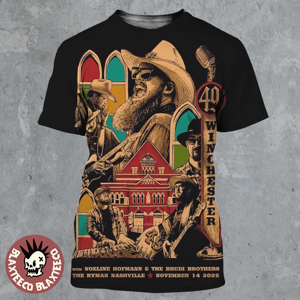 49 Winchester Nashville Tennessee 2025 Night 1 Event Poster At The Ryman On November 14 2025 All Over Print Shirt 49 Winchester Nashville Tennessee 2025 Night 1 Event Poster At The Ryman On November 14 2025 All Over Print Shirt