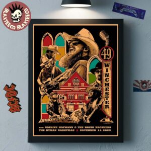 49 Winchester Nashville Tennessee 2025 Night 1 Event Poster At The Ryman On November 14 2025 Home Decor Poster Canvas