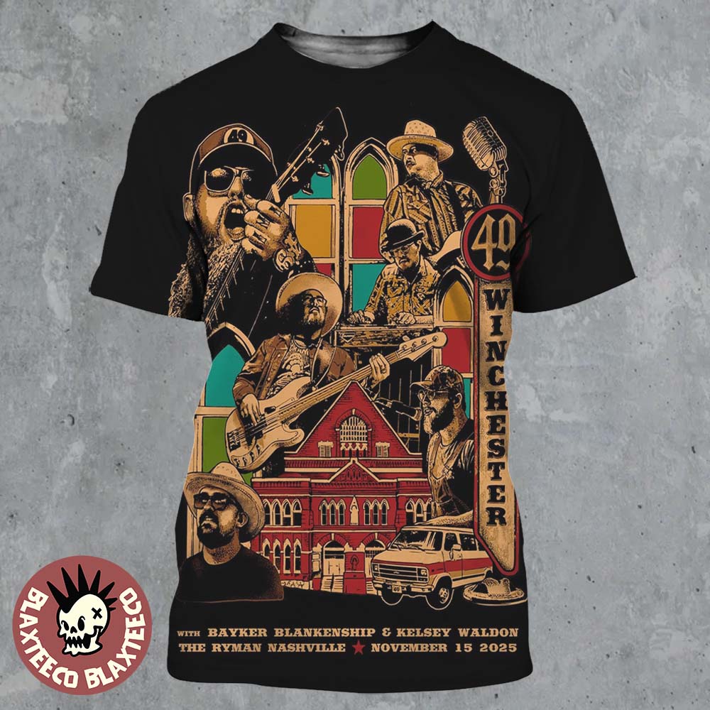49 Winchester Nashville Tennessee 2025 Night 2 Event Poster At The Ryman On November 15 2025 All Over Print Shirt 49 Winchester Nashville Tennessee 2025 Night 2 Event Poster At The Ryman On November 15 2025 All Over Print Shirt