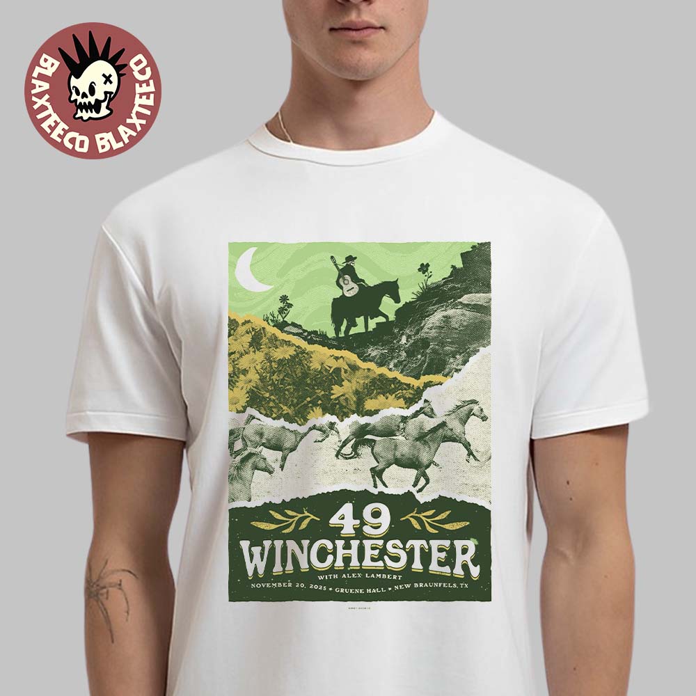 49 Winchester New Braunfels Texas 2025 Event Poster At Gruene Hall On November 20 2025 T-Shirt 49 Winchester New Braunfels Texas 2025 Event Poster At Gruene Hall On November 20 2025 T-Shirt