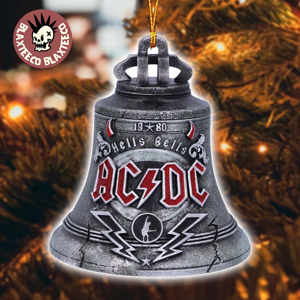 ACDC 1980 Hells Bells The Cracked Bell Holiday Christmas Tree Decorations Ornament ACDC 1980 Hells Bells The Cracked Bell Holiday Christmas Tree Decorations Ornament