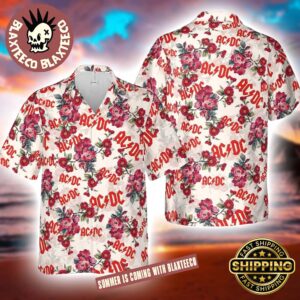 ACDC Aloha Floral And Logo Pattern Summer Hawaiian Shirt