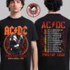 ACDC Angus Bolts PWR UP Tour North America 2025 Tour Dates Two Sides Unisex T-Shirt
