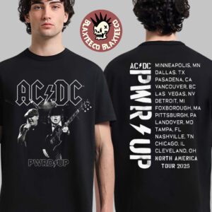 ACDC Angus and Bryan PWR UP North America Tour 2025 Two Sides Unisex T-Shirt