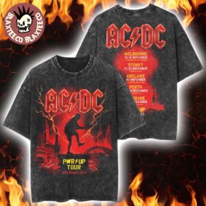 ACDC Australia PWR Up Tour 2025 Official Exclusive Vintage Washed T-Shirt